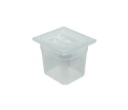 Food Pan Polypropeleyne - 1/6 x 150mm complete with Lid - Click Image to Close